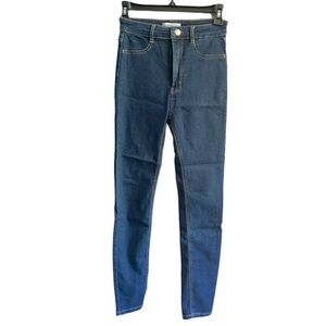 Pull&Bear Juniors Skinny High waist Blue Denim Jeans New No Tags size 4